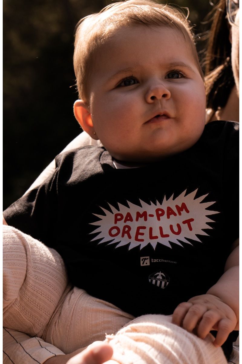 Camiseta Baby Orellut negra Tacchettee