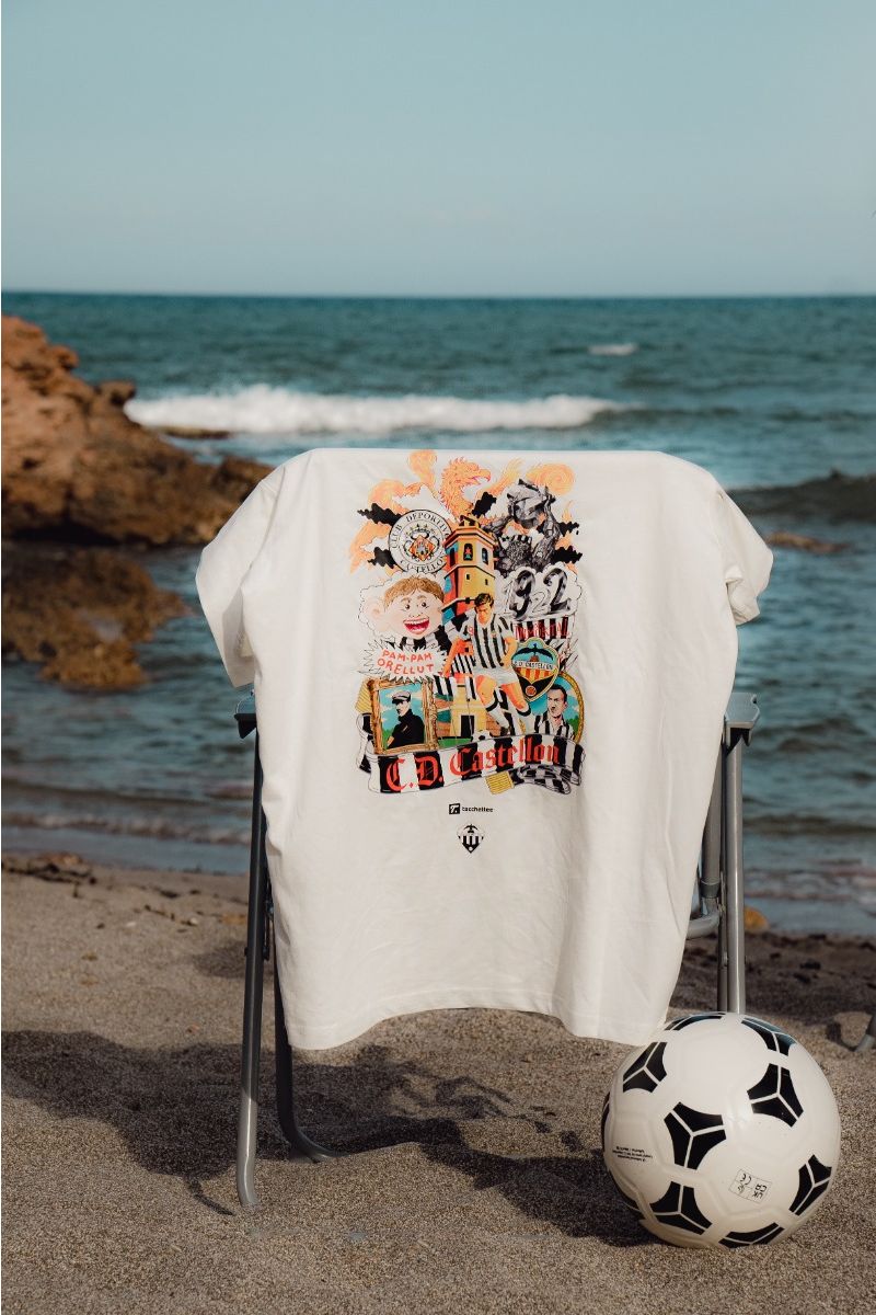 Camiseta blanca Tacchettee x CD Castellón