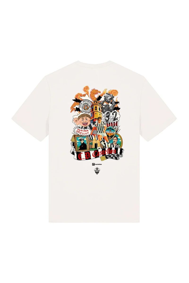 Camiseta blanca Tacchettee x CD Castellón