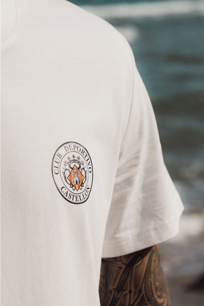 Camiseta blanca Tacchettee x CD Castellón