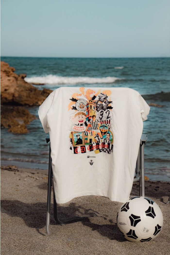 Camiseta blanca Tacchettee x CD Castellón