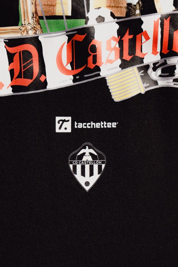 Camiseta negra Tacchettee x CD Castellón